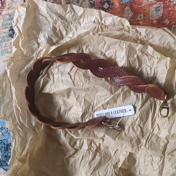 Portland Leather Accessories - Portland Leather Goods Nutmeg Braided Strap NWT